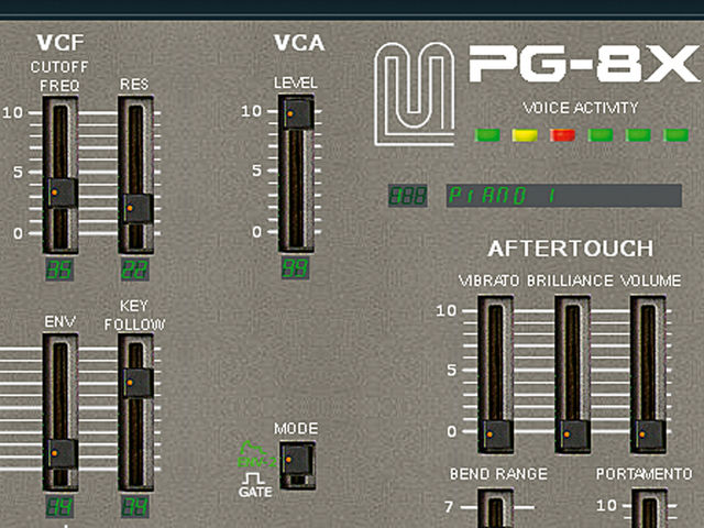 First of all, let's look at recreating some popular 'hollow' bass patches with a virtual analogue synth. We're going to use PG-8X by Martin Lüders, which you can pick up for free at www.bit.ly/IFVcXm. This is an excellent-sounding VSTi. Start from the default patch, Piano 1 - there's no need to initialise it.