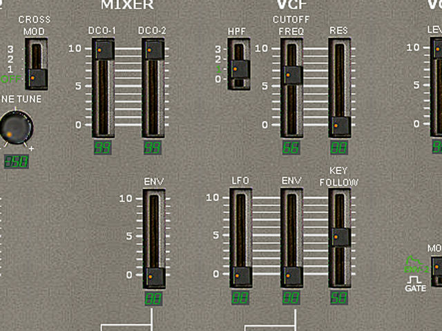 Slide Envelope-1's Attack back down to 00 and experiment with different filter (VCF) Env positions for bass sounds like those in Sway's grime hit Baby Father. For some classic garage leads and basslines, push the Mixer's DCO-2 level back up to 99, then set the filter's Env and Res to 00 and Cutoff to 66. These are nice sounds, but we're not hearing Full Throttle yet...