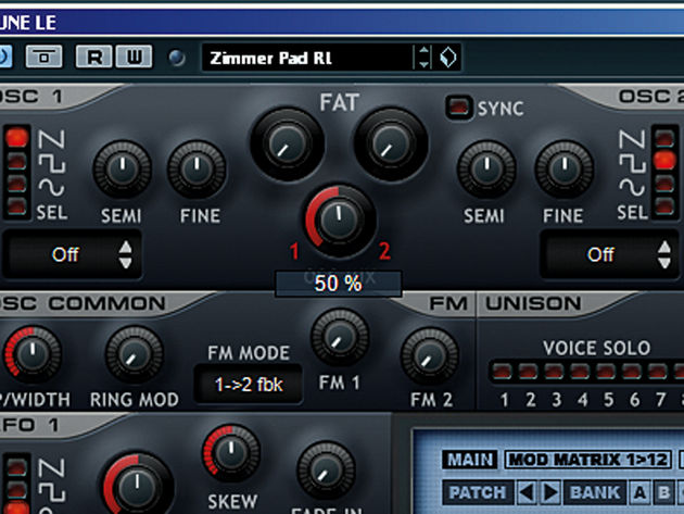Set the oscillators
