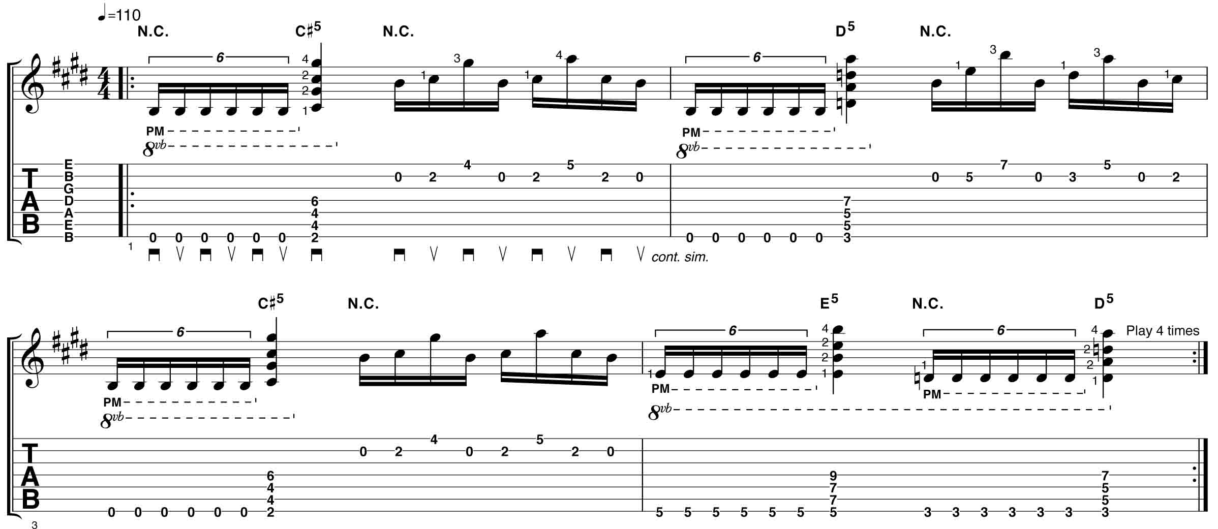 7 String Chord Chart