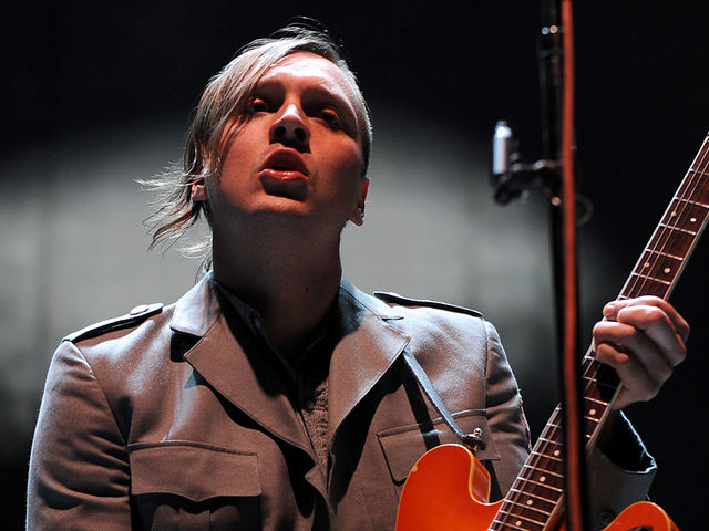Win Butler onstage in California