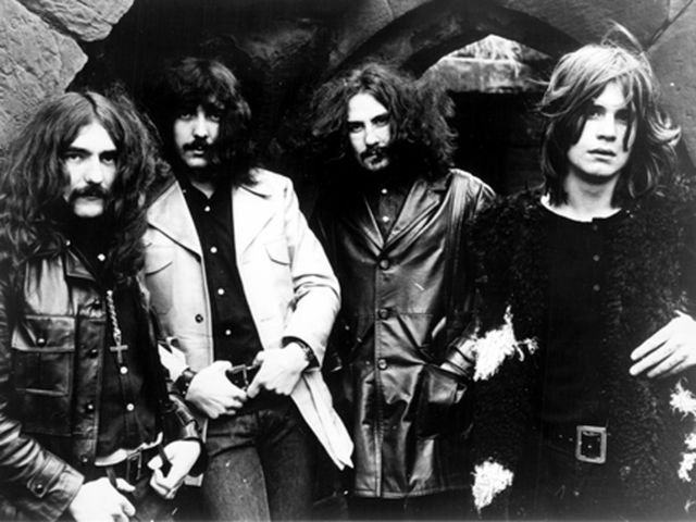 Sabbath in, um, happier times, Iommi (second from left) and Osbourne (right)
