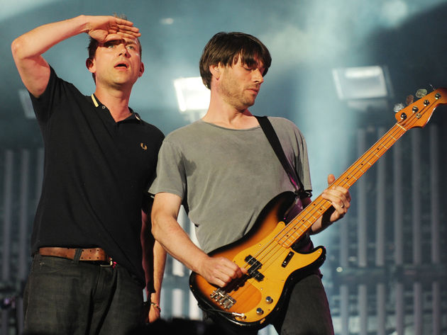 Blur's Damon Albarn and Alex James at Glastonbury 2009