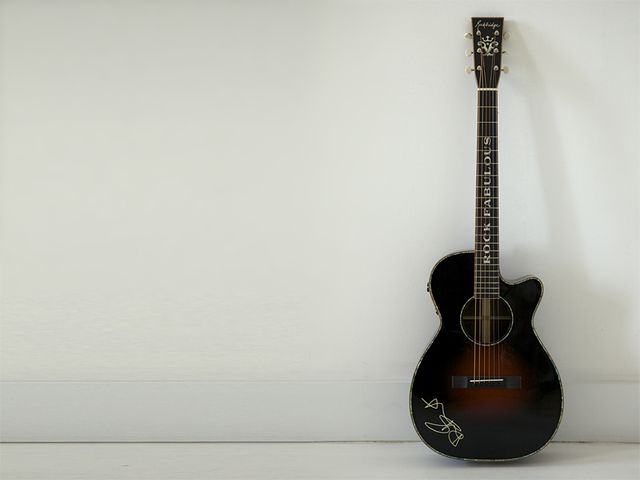 Stewart's handmade Rockbridge is "small bodied but loud"