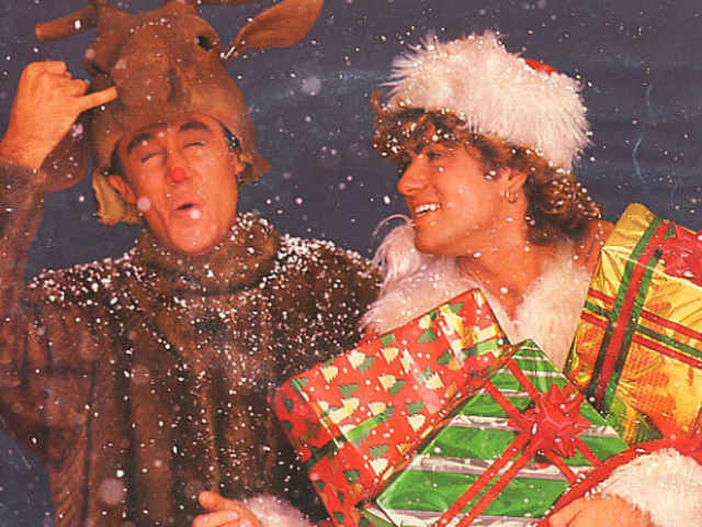 George did well to 'shotgun' the Santa suit...