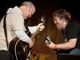 VIDEO: Tenacious D rock acoustics at Guitar Center Drum Off