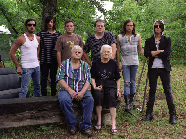 Three generations of Followills: Nathan, Matthew, Cameron "Cambo", Ivan Leon, Caleb, Jared, (front row) Leon and Mildred Followill
