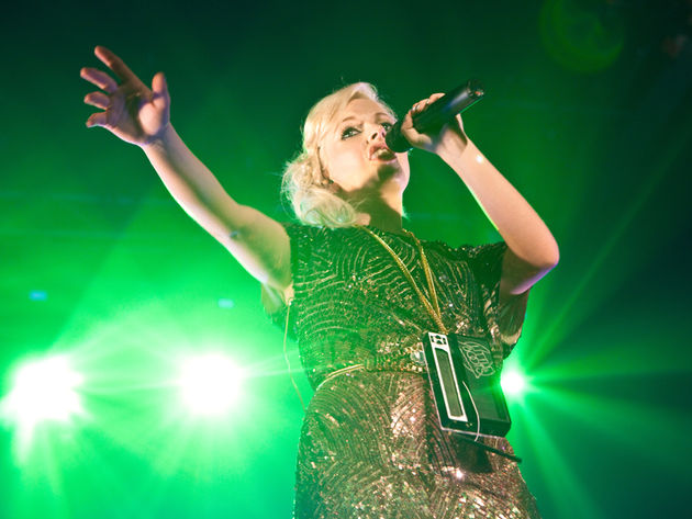 Little Boots: there's no chance of her losing that necklace.