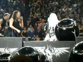 Metallica's Lars Ulrich gets pelted with pies