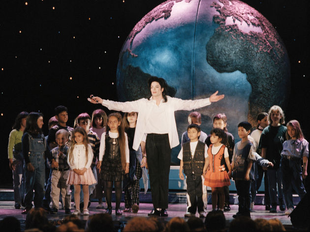 Michael Jackson performing at The World Music Awards in 1996.