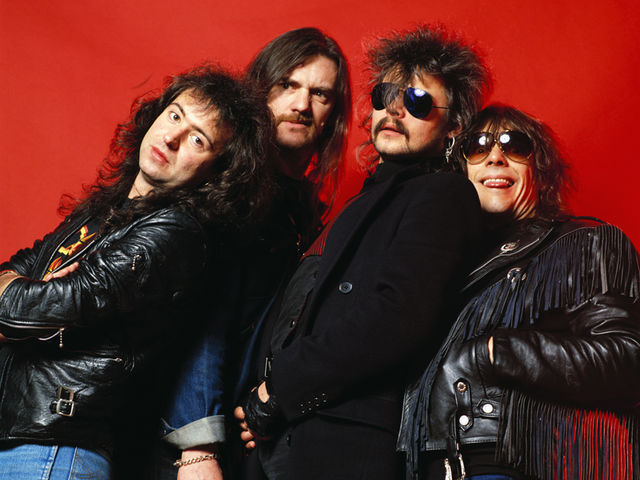 Burston (far right) with Motörhead in 1987