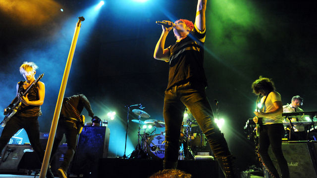 My Chemical Romance on stage in Atlanta, Georgia, 2011