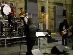 Radiohead + USC Trojan Marching Band rehearse 15 Step