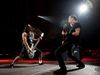 Robert Trujillo (L) & James Hetfield (R) of Metallica on stage in 2009