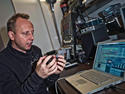 Scanner on sampling the world around him