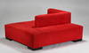 Lot 335: Two monumental red suede conversation sofas ((Courtesy of Julien's Auctions))