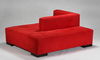 Lot 335: Two monumental red suede conversation sofas Starting bid: $1500 Estimate: $3-4000