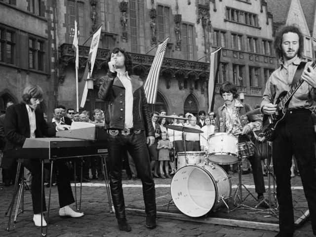 They don't look so strange here - The Doors performing outside of Town Hall in Frankfurt in 1968