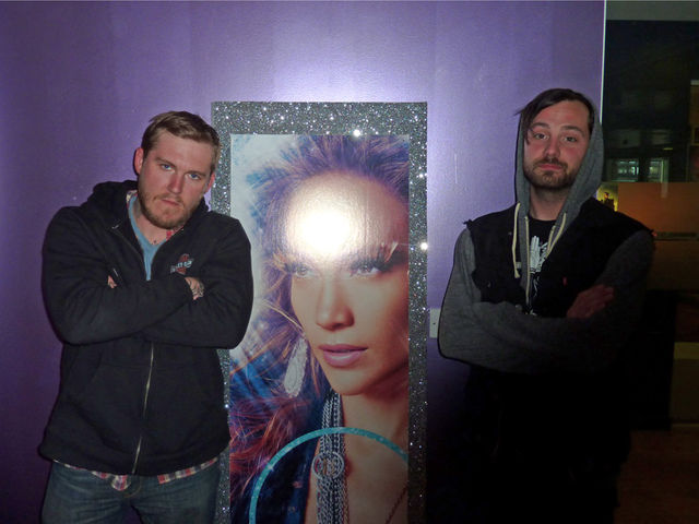 Brian and Alex catching up with J-Lo at the Mercury Records office in London