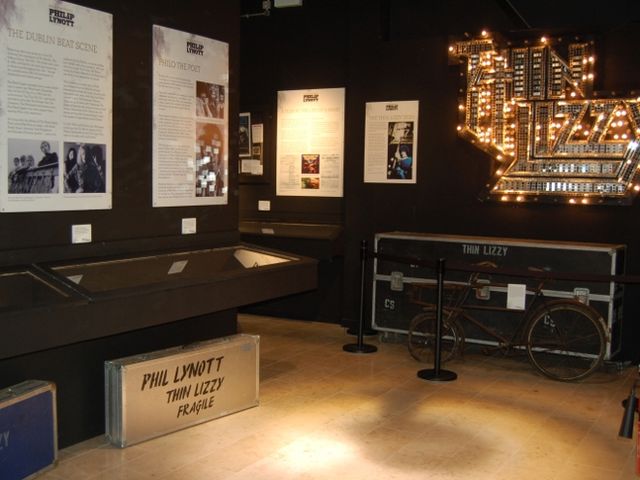 Memorabilia Thin Lizzy's famous glittering stage logo is among the items on display