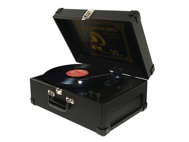 The limited edition Preservation Hall 78 RPM record player.