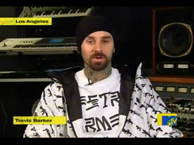 Travis Barker back behind his drumkit