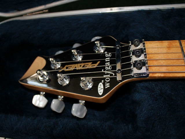 Eddie Van Halen donates a 1999 Wolfgang guitar to charity Headstock detail