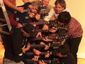 VIDEO: Eight men play Crossroads on an 8-necked guitar