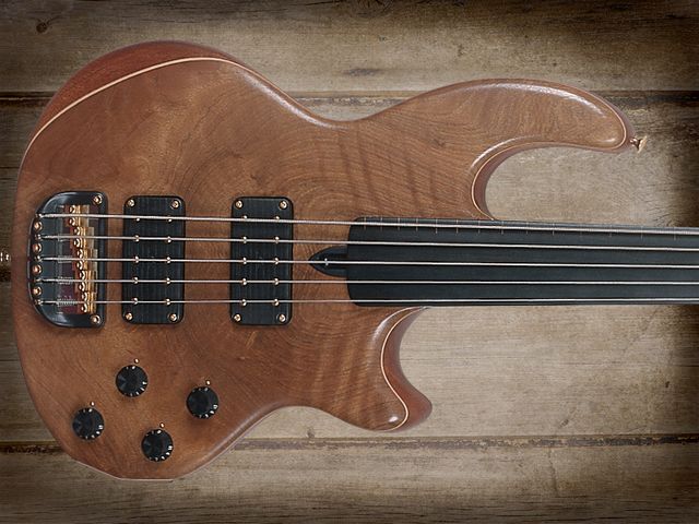 Wal Custom Mach II – Gold Plated Fretless 5-string