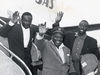 From L-R: Sonny Payne, Count Basie and vocalist Joe Williams, circa 1950s
