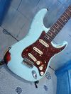 Sonic Blue over 3-Tone Sunburst with Handwired Abby Hot '60s pickups