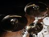 Cymbals Zildjian: 18" & 19" A Custom Medium crashes; 20" Z Custom Medium crash; 20" Oriental Classic china; 22" Z Custom Mega Bell ride; 14" A Mastersound hi-hats; 8" K splash; 10" K splash