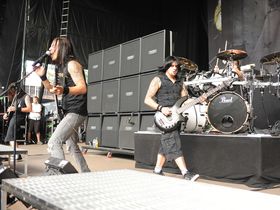 Bullet For My Valentine's drum setup in pictures