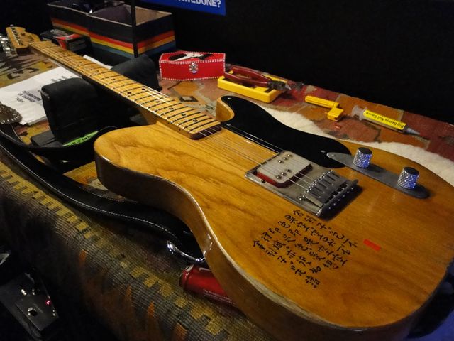 RIG TOUR: ZZ Top's Billy Gibbons on his guitars, amps and effects A John Bolin-built T-style guitar with Chinese lettering