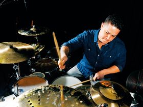Eric Hernandez's Bruno Mars drum setup in pictures