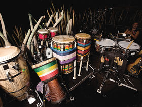 The Cirque Du Soleil's percussion setup in pictures