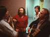 Backstage with Jackson Browne (left), 1979