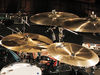 Zildjian cymbals: 15" K hi-hats; 20" A Custom EFX crash; 20" A Custom crash; 19" K Custom China; 20" A Custom Rezo crash; 24" ZHT ride