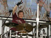 Rick Allen waves to the crowd at Live 8, Philadelphia, 2008