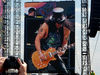 The cat in the hat makes good use of his latest Gibson Signature model...