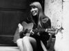 Joni Mitchell outside the Revolution Club, 1968