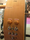 A mysterious Etherwave Pro on the Moog stand with 'WRONG!' wooden knobs. What's wrong? Answers on a postcard...