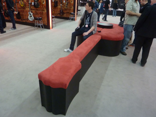 Guitar-shaped sofa