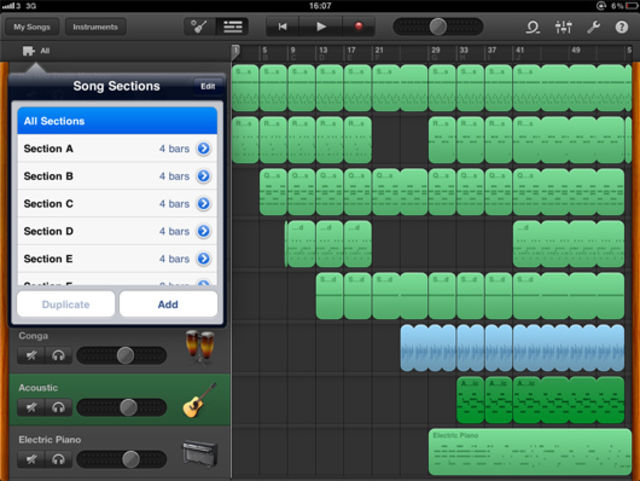 Recording a song