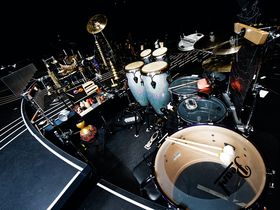 Mark Mclean and Lea Mullen's George Michael drum and percussion setup in pictures