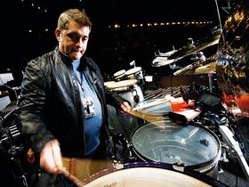 Mark Mclean and Lea Mullen's George Michael drum and percussion setup in pictures