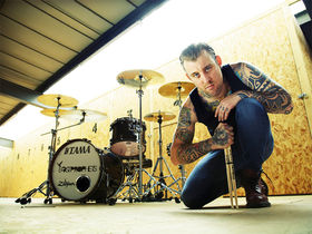 Luke Johnson's Lostprophets drum setup in pictures