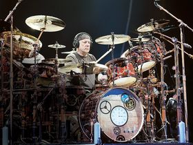 Neil Peart's Time Machine drum setup in pictures