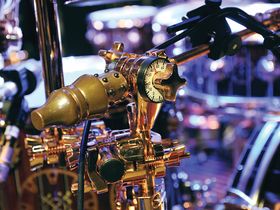 Neil Peart's Time Machine drum setup in pictures