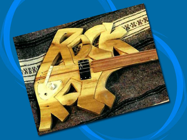 'Rock Roll' fretless homebrew bass
